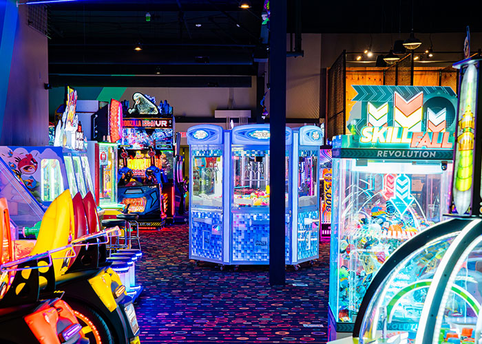 The arcade at Bowldogs