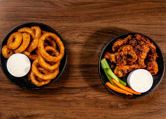 Bowldogs onion rings, wings and more